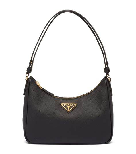 prada shoulder bag saffiano leather black|prada saffiano shoulder bag review.